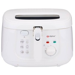 alpina Frituurpan met Deksel - Friteuse - 1800 Watt - 2,5 Liter - Tot 190ºC - Wit
